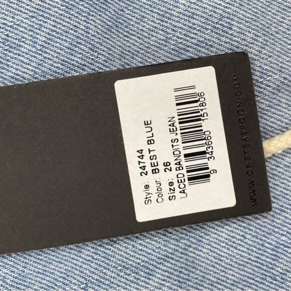 Free People x OneTeaspoon Laced Bandits Jeans Brand New Relaxed Straight Leg 26 - Picture 6 of 10